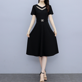 Temperament See-through Polka Dot Slim Fit and Thin Cover Belly Dress