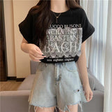 Cotton Lace Short-Sleeved T-shirt