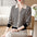 Women's Fashionable Knitted Striped Sweater