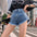 Summer Irregular Raw Hem High Waist Denim Shorts