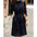 Women's Fashion Starry Snowflake Drawstring Wool Dress