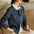 Women's Elegant Diamond Jacquard Jacket