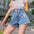 Summer Light Blue High Waist Denim Shorts