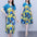 Women's Elegant Plaid Stitching Printing Dress