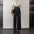 Irregular Wide-Leg Pants Straight Loose High Waist Pants