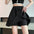 Button Fashion Slimming Pleated Skirt Pants