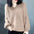 Women's Elegant Lantern Sleeve V-neck Knitted Sweater