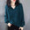 Women's Elegant Lantern Sleeve V-neck Knitted Sweater