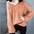 Women's Elegant Lantern Sleeve V-neck Knitted Sweater