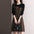 Women's Elegant Irregular Patchwork Knitting Dress