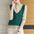 Women's Fashionable Half Turtleneck Fake Two-Piece Vest Knitted Sweater