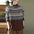 Women's Elegant Half Turtleneck Pattern Stitching Long Sleeve Knitted Sweater