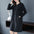 Casual Women's Vertical Button Stitching Mid-Length Dress