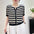 Women's Ice Silk Stripes Knitted Top