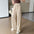 Ice Silk Floral Wide-Leg Pants Loose Drooping High Waist Pants