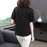 Loose Ice Silk Knitted T-shirt