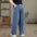 Casual Plaid Elastic Waist Wide Leg Cropped Pants