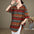 Retro Leisure Artistic Striped Minimalist Loose T-shirt