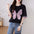 Butterfly Floral-Print Beaded T-shirt