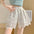 High Waist Drooping Anti-Exposure Lace Embroidered Wide-Leg Shorts