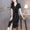 Elegant Women's Polka Dot Chiffon Black Dress