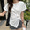 Temperament Irregular Pleated Split Short-Sleeved T-shirt