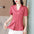 Retro Elegant Forged Silk Short-Sleeved Top