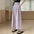 Simple Elastic Waist Slimming Casual Pants