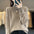 Stand-Collar Hollow-out Loose Temperament Wool Knitted Sweater