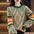 Women's Fashion Contrast Color Rhombus Jacquard Wool Sweater