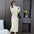 Elegant Women's Plaid Knitted Top Skirt Suit