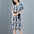 Women's Elegant Graffiti Printing Slim Fit Tied Dress