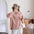 Women's Casual Embroidered Crocheted Pleated Shirt