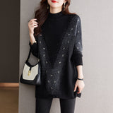 Fashion Women's Star V-Design Sweater Sweater