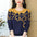 Fashion Women's round Neck Printed Knitted Sweater