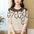 Fashion Women's round Neck Printed Knitted Sweater