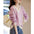 Fashion Color Contrast Plaid V-neck Long-Sleeve Knitwear Sweater