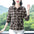 Casual Women Lapel Plaid Shirt Long Sleeve Coat