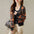 Women's Elegant Plaid Knitted Cardigan Sweater Coat