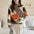 Casual Women's Plaid Color Matching Knitted Sweater