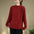 Women's Elegant Half Turtleneck Jacquard Sweater Long Sleeve