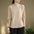 Women's Elegant Half Turtleneck Jacquard Sweater Long Sleeve