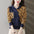 Women's Elegant Color Matching Printed Hooded Sweater