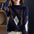 Women's Elegant Diamond Lattice Knitwear Sweater