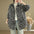 Women's Temperament Leopard Print Plush Mid-Length Coat