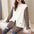 Fashion Fake Two Pieces Knitted Sweater Stitching Plaid Sweater