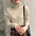 Simple Graceful Vertical Pattern Turtleneck Sweater