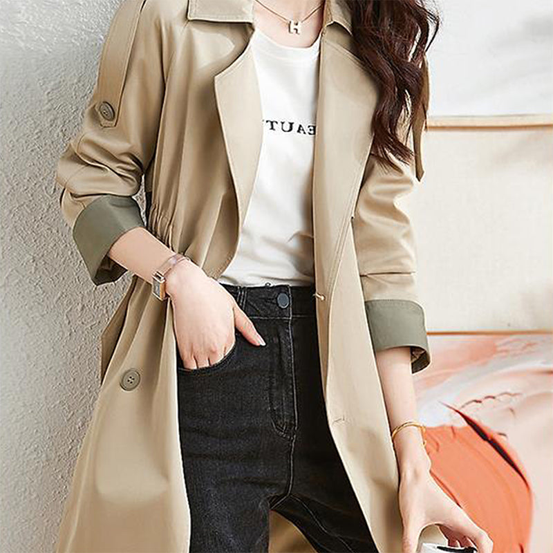 Clashing Colours Casual Loose Blazer Style Jacket Top