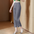 Pleated High Waist Drooping Straight Nine Points Casual Suit Pants