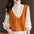 Women's Fashion Pocket Decoration Knitted Sweater Vest